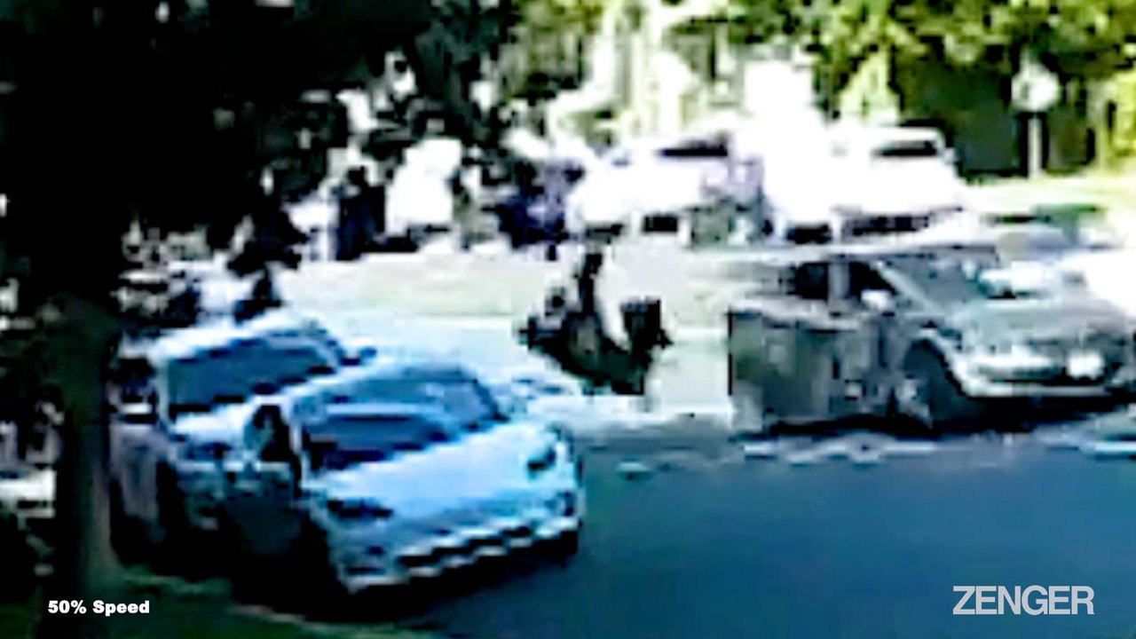 Woman Sent Flying By Car That Barely Swerved To Try To Miss Her.mp4