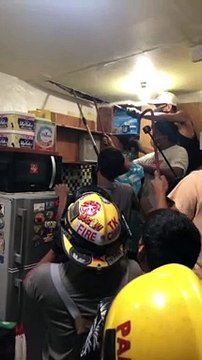 Huge Snake Extracted From Ceiling