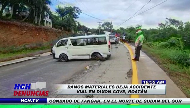 Daños materiales, deja colisión en Islas de La Bahía