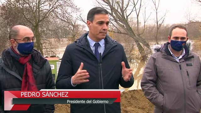 Sánchez visita Aragón, Navarra y La Rioja tras las graves inundaciones