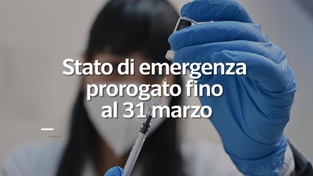 Stato di emergenza prorogato fino al 31 marzo