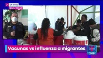 Vacunan contra la influenza a migrantes de la Casa del Peregrino