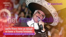 Lupillo Rivera se tatuó a Vicente Fernandez