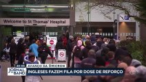 O avanço da variante Ômicron assusta os britânicos, que tem feito fila nos postos para tomar a dose de reforço da vacina. #BandJornalismo