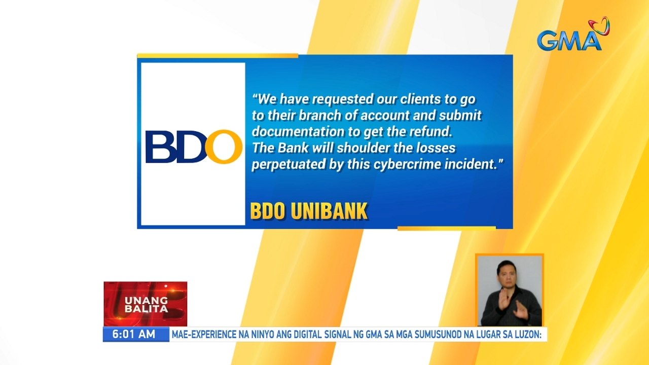 Pahayag ng BDO Unibank | UB