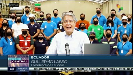Presidente Lasso anunció incremento al salario básico unificado a partir de enero de 2022