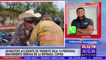 Brutal accidente vial deja pérdidas materiales en La Entrada, Copán