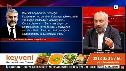 İsmail Saymaz'dan Bakan Nureddin Nebati'ye canlı yayında zor sorular