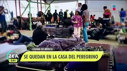 Caravana migrante se queda en la Casa del Peregrino