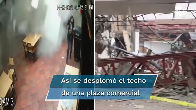 Impactante, techo de plaza comercial se desploma; reportan una persona muerta y 4 lesionadas