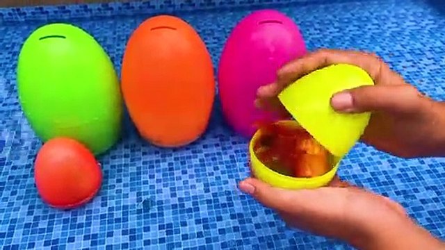 Surprise eggs contain So cute ducklings, koi fish, crabs, catfish, Freshwater shark, goldfish, eel Hindi Cartoons