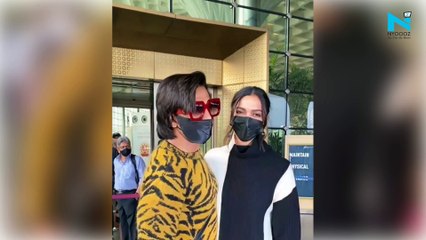 ‘She’s my Producer’: Ranveer Singh gives Deepika Padukone a kiss at the Airport