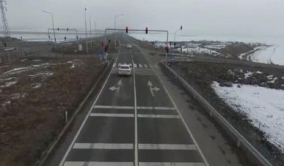 Kars'ta ışık ve hız ihlalleri dronla tespit edildi