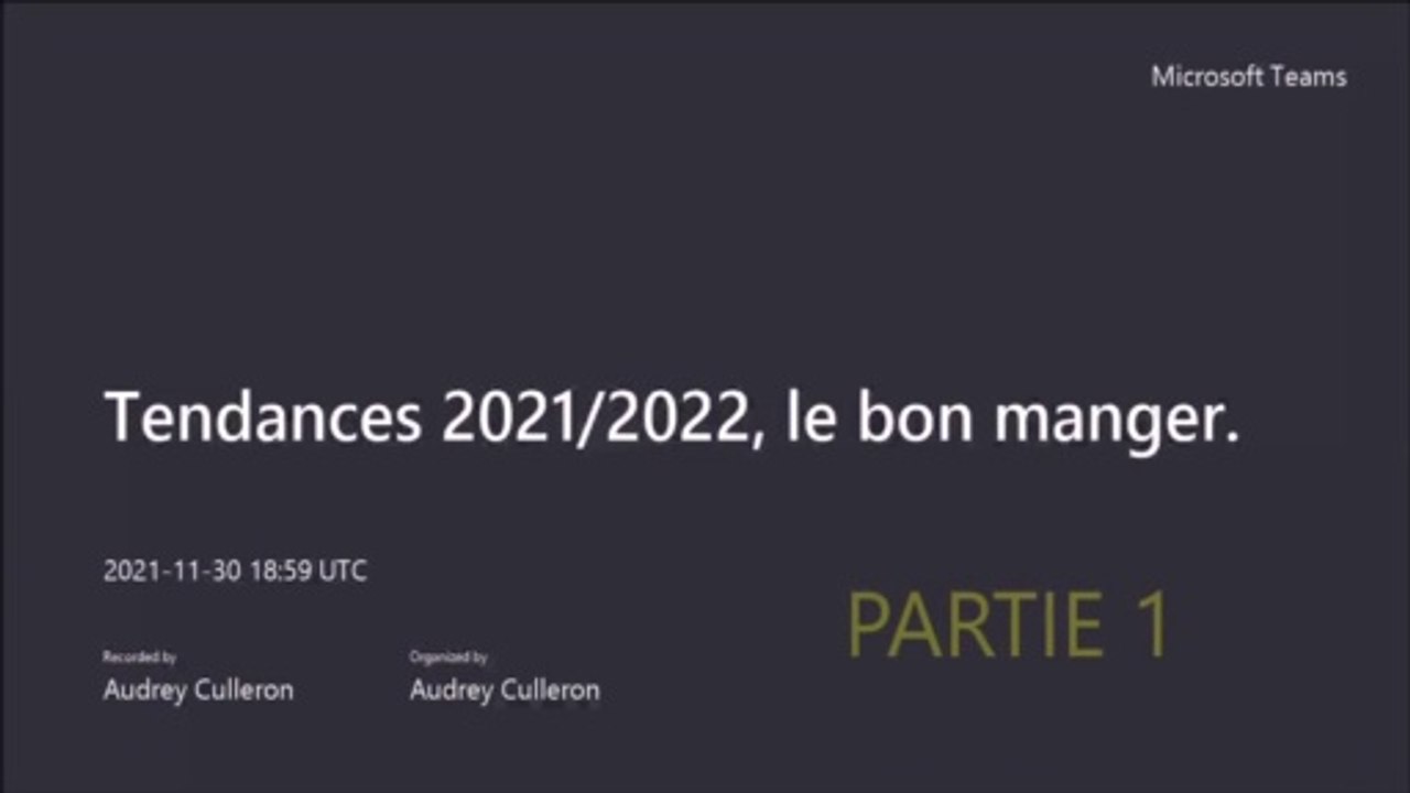 Tendances 2021 Le Bon Manger Replay Partie 1