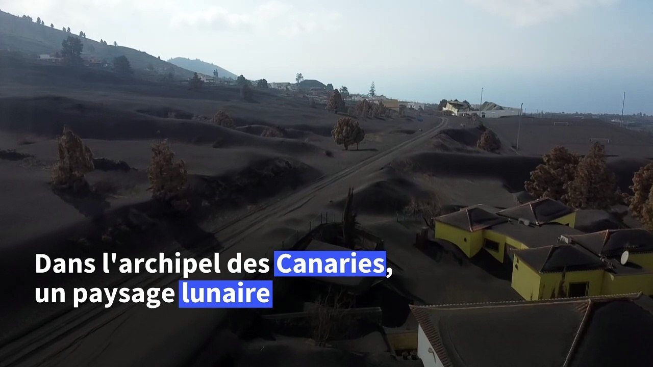 Éruption aux Canaries: des habitations recouvertes de cendres volcaniques