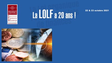 "LOLF et environnement", F. BIN, Maître de conférences à l’Université Toulouse Capitole_IFR_22-10-21_LOLF_18_F_Bin
