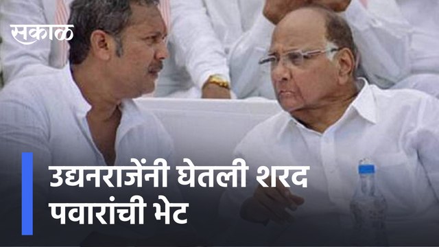 Udayan Raje meet Sharad Pawar | उद्यनराजेंनी घेतली शरद पवारांची भेट | Sakal Media |