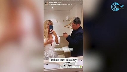 El descuido de Wanda Nara en el baño: "Hoy  maquillaje de pezón"
