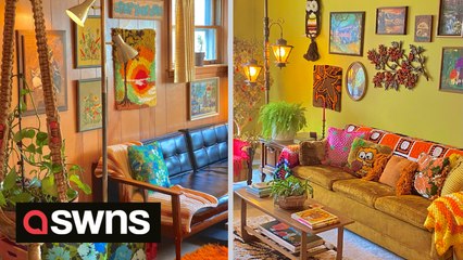 US woman decorates her ENTIRE HOUSE in the style of the 70s