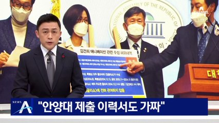 민주당 “김건희 씨 안양대 제출 이력서도 가짜” 주장