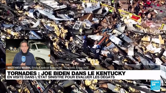 Etats-Unis : Joe Biden en visite dans le Kentucky après les tornades pour évaluer les dégâts