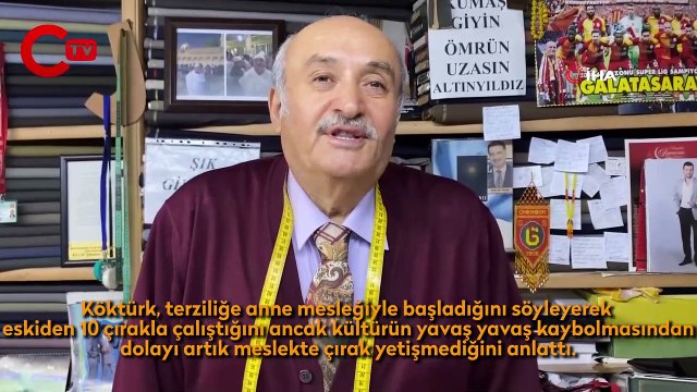 61 yıllık terzi, annesinden öğrendiği mesleğinin son temsilcisi oldu