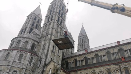 Le défi de Louis-Philippe Loncke: une semaine sur une plateforme à dix mètres de haut à Tournai