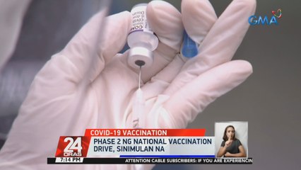 NVOC, tiwalang maaabot ang 7M jabs na target kahit ipinagpaliban ang bakunahan sa Visayas, Mindanao at ilang bahagi ng Luzon | 24 Oras