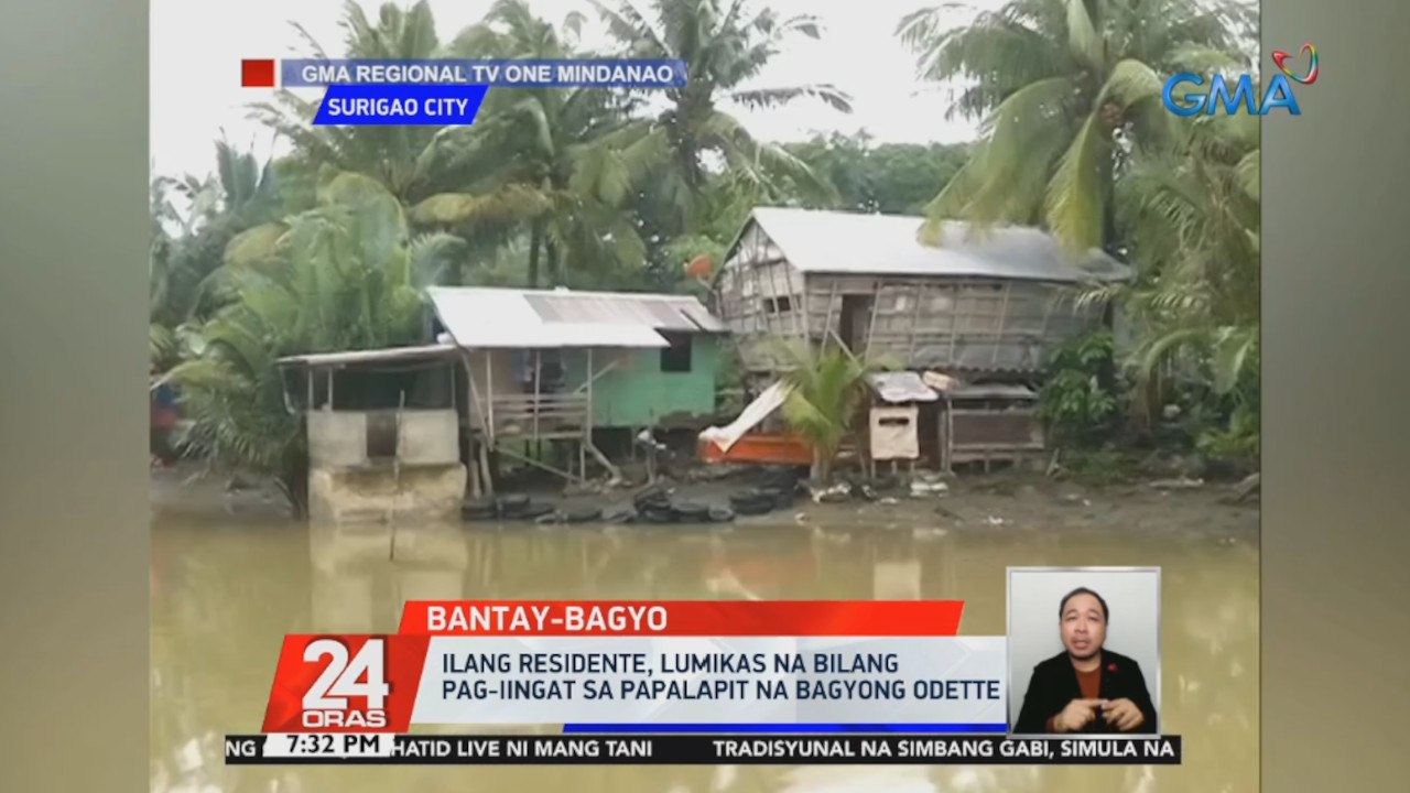 Ilang residente, lumikas na bilang pag-iingat sa papalapit na Bagyong Odette | 24 Oras