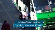 Trae seguridad operativo en transporte público de Iztapalapa; aunque no haya policía en microbuses