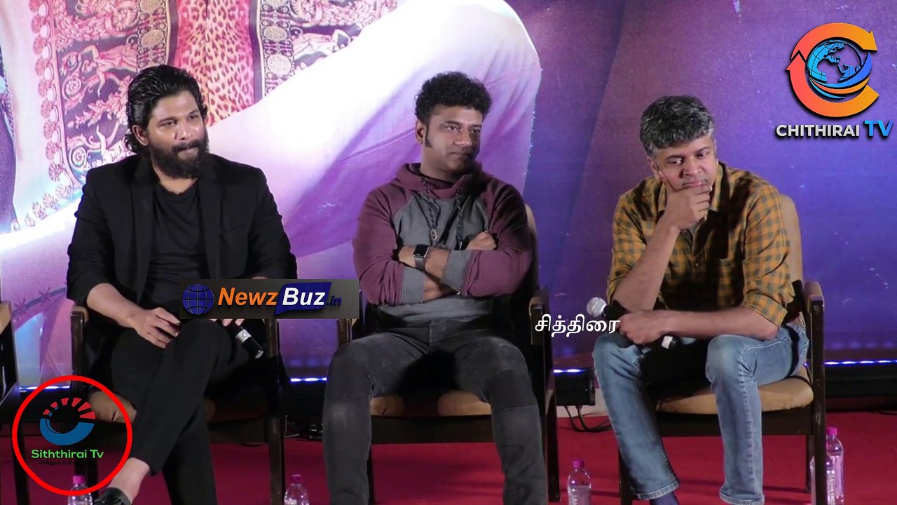 #chithiraitv #Vijay, Sivakarthikeyan ! Allu Arjun Sema Jolly Interaction Tamil | Pushpa Press Meet |