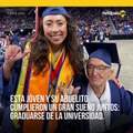 Joven se gradúa de la universidad junto con su abuelo de 87 años