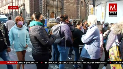 Transportistas protestan en el Zócalo de la CdMx por extorsiones de las autoridades