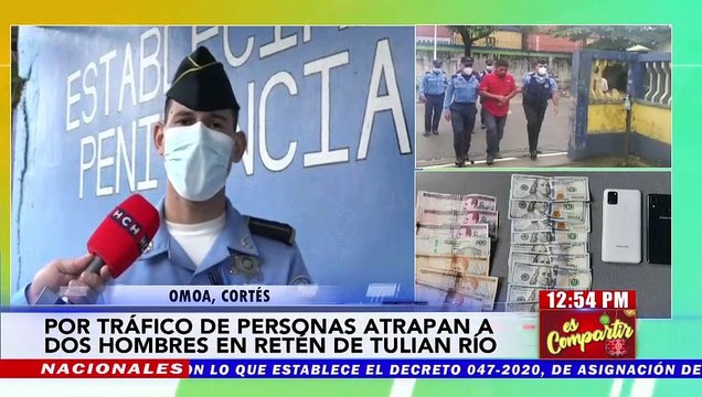 por supuesto trafico de personas fueron capturadas varias personas en Omoa, Cortés