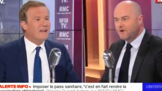 GALA VIDEO - « Laissez-moi parler ! : gros clash entre Nicolas Dupont-Aignan et un journaliste de BFMTV.