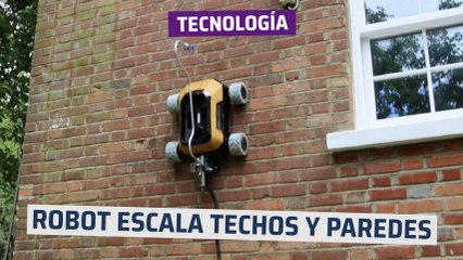 [CH] Robot ayudante de albañil escala techos y paredes