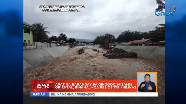 Apat na barangay sa Gingoog, Misamis Oriental, binaha; mga residente, inilikas | UB
