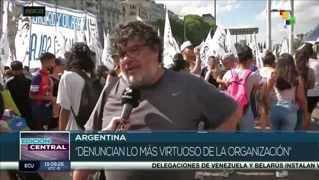 Movimientos sociales marchan a Corte Suprema de Justicia para exigir libertad de Milagro Sala