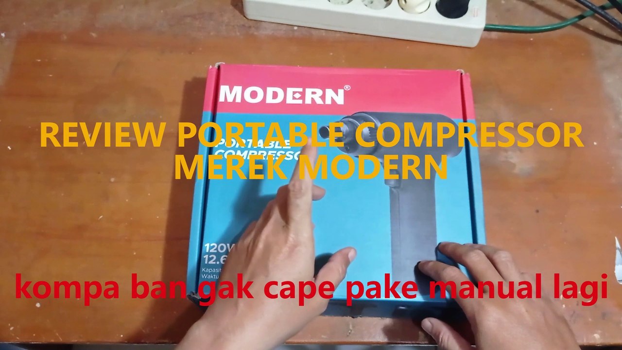 Review pompa angin compressor portable cordless merek modern, tidak lagi menggunakan pompa manual