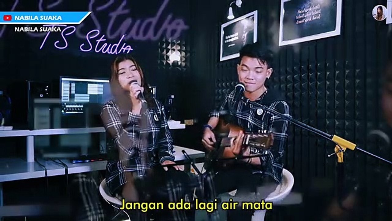 IKHLASKU BAHAGIAMU - RICKY FEB FEAT TRI SUAKA (LIRIK) COVER BY NABILA MAHARANI FT TRI SUAKA