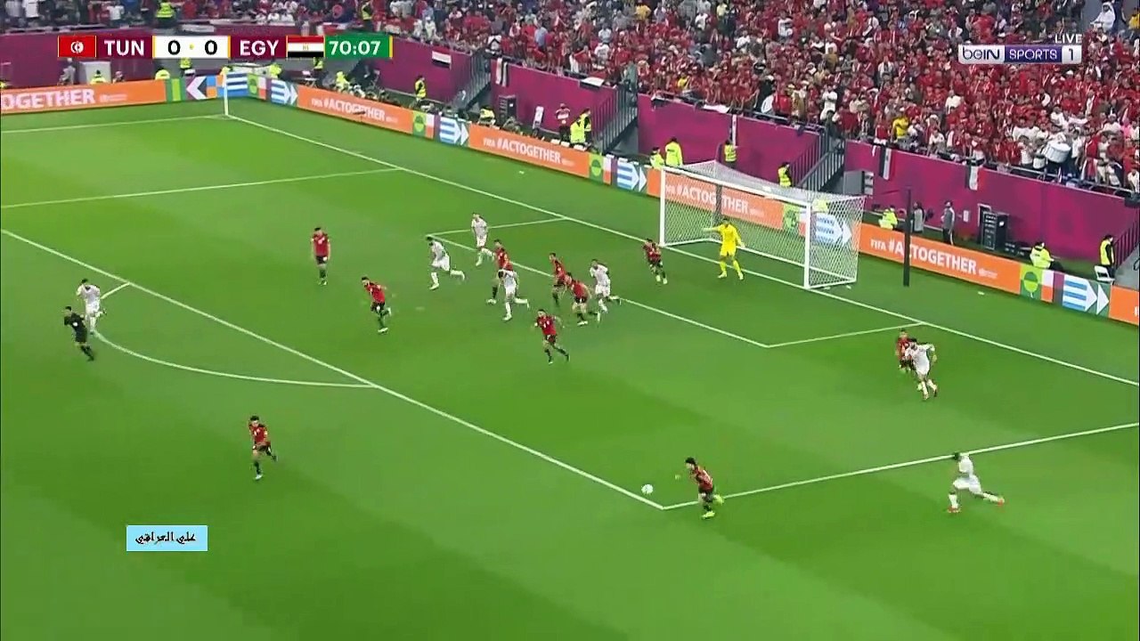 الشوط الثاني مباراة مصر وتونس نصف نهائي كأس العرب