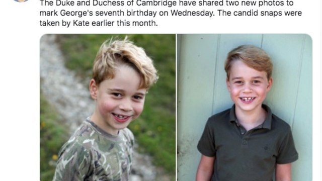 GALA VIDEO - PHOTO – 7 ans du prince George : deux clichés inédits dévoilés par Kate Middleton