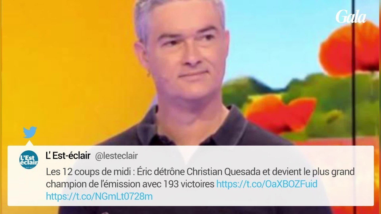 GALA VIDEO - Eric (Les 12 coups de midi) bat Christian Quesada : « Une énorme satisfaction "