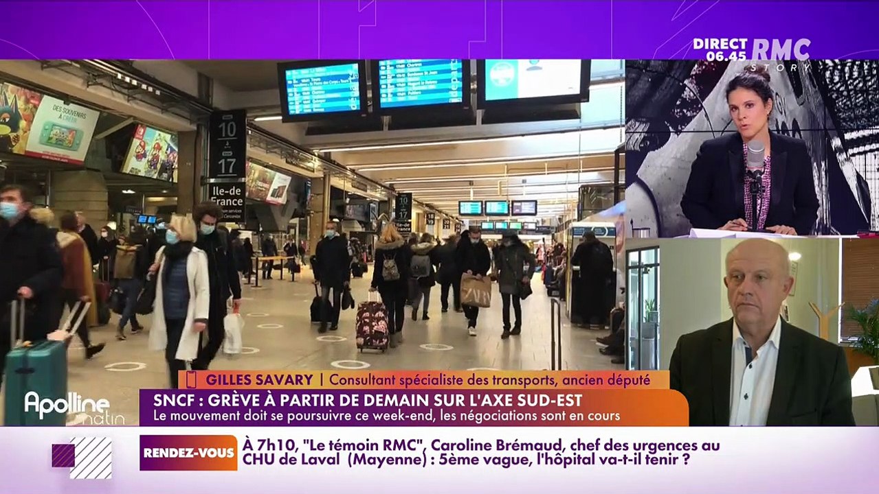 On peut tout dire sur RMC : Grève de la SNCF à partir de demain sur l'axe Sud-Est - 16/12