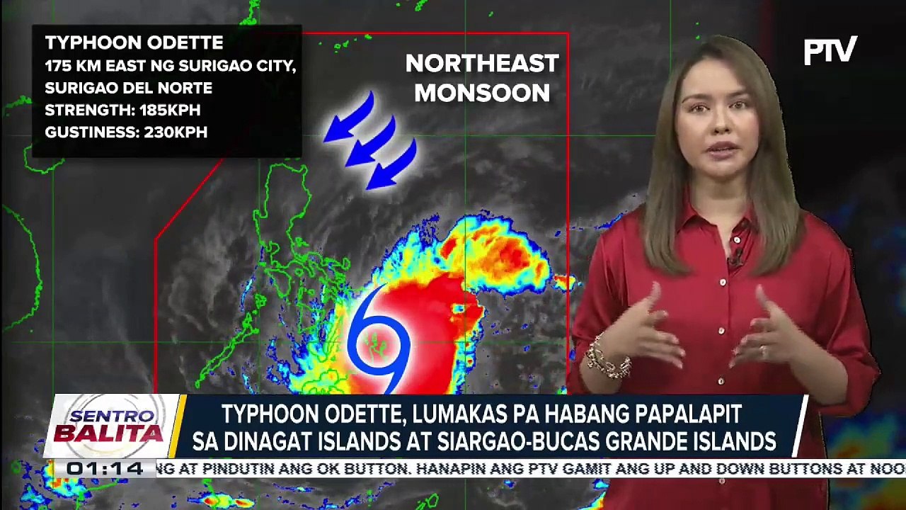 PTV INFO WEATHER | Bagyong Odette, lumakas pa h...