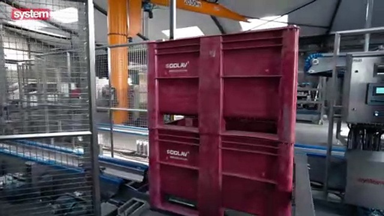 ligne automatique vidage caisse palette