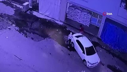 Şaşkın hırsızlar fıstık çalmak isterken otomobilden oldular