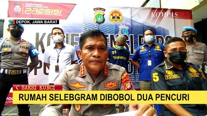 Polres Metro Depok Tangkap Pelaku Pencuri Rumah Selebgram Anindya Saskhita