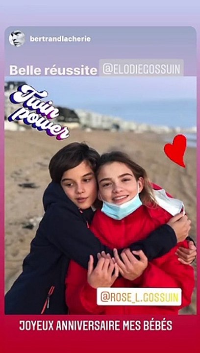 Elodie Gossuin et Bertrand Lacherie célèbrent les 14 ans de Jules et Rose, le 21 décembre 2021