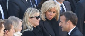 GALA VIDÉO – Brigitte Macron, au côté de son mari pour soutenir la famille de Charles Aznavour pendant les obsèques